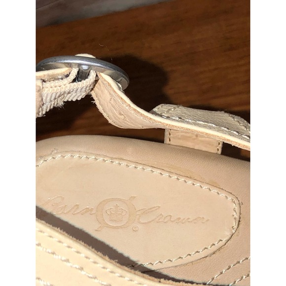 Barn Crown Size 9 open-toe heels color Tan - Picture 7 of 7